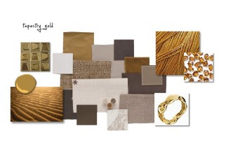 Giorgetti's New Tapestry Gold Mood Board